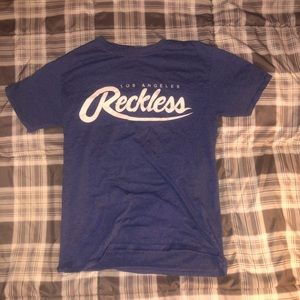 Mens Reckless Blue Size Small T Shirt